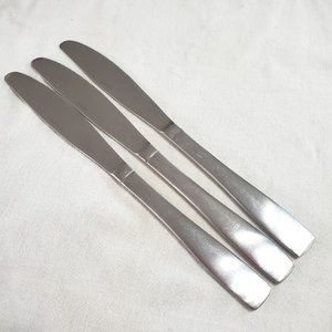 3 Cambridge MADISON Satin Dinner Knife 8.75" Stainless Flatware